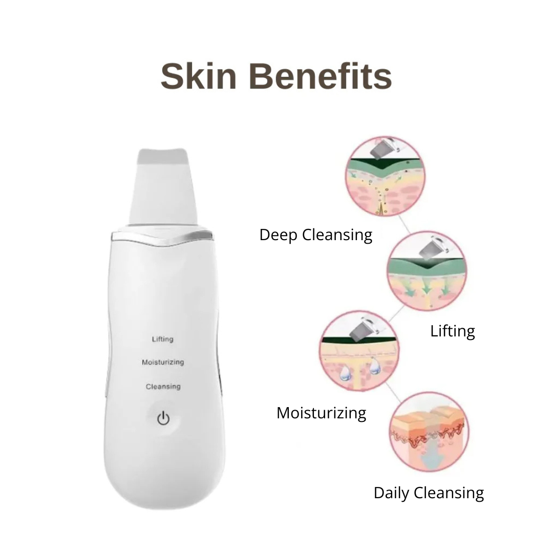 3 in 1 Ultrasonic Skin Scrubber - Deep Cleanser