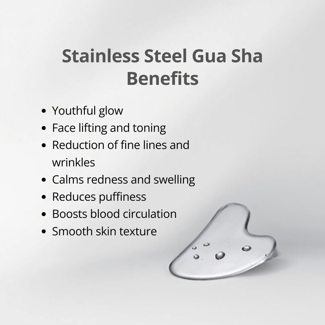 Premium Stainless Steel Gua Sha - For Sculpting & Face Lifting